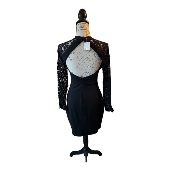 GORGEOUS black cocktail dress size 9 - Picture 6 of 11